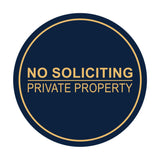 Signs ByLITA Circle No Soliciting Private Property Sign