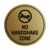 Circle No Handshake Zone Sign