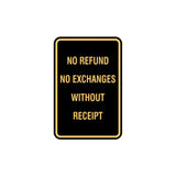 Portrait Round No Refund No Exchanges Without Receipt Sign