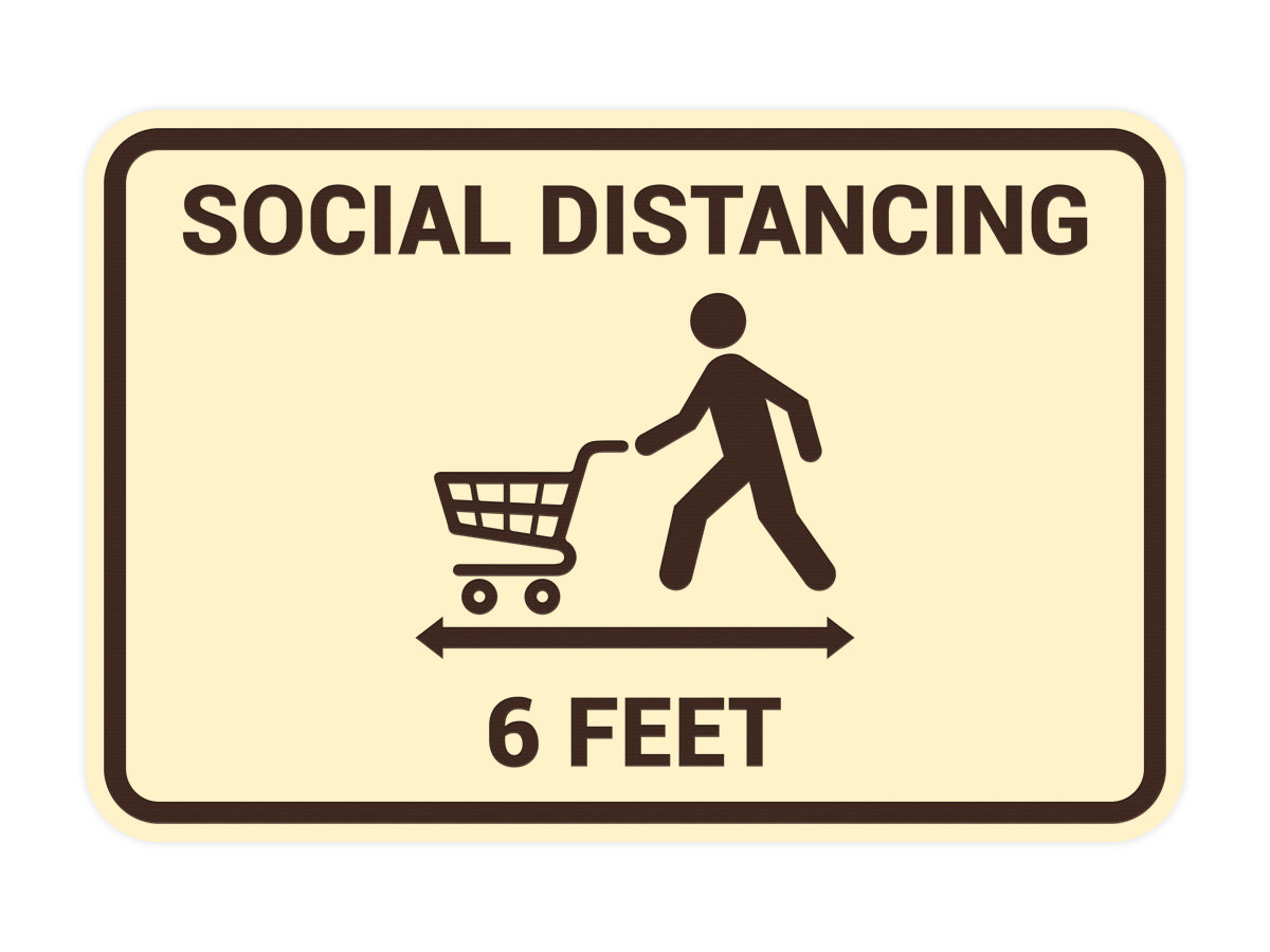 Signs ByLITA Classic Framed Social Distancing Sign
