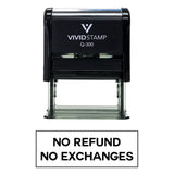 No Refunds No Exchanges Self Inking Rubber Stamp