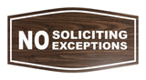 Fancy No Soliciting No Exceptions Sign