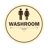 Signs ByLITA Circle Washroom Sign