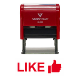 Red LIKE (Thumbs Up) Self Inking Rubber Stamp