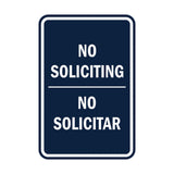 Portrait Round No Soliciting No Solicitar Sign