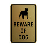 Portrait Round Beware Of Dog Sign