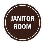 Signs ByLITA Circle Janitor Room Sign