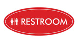 Signs ByLITA Oval Restroom Sign