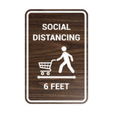 Portrait Round Social Distancing 6 Feet Sign