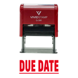DUE DATE Self Inking Rubber Stamp