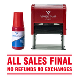 All Sales Final No Refunds Self Inking Rubber Stamp Combo with Refill