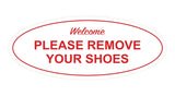 Signs ByLITA Oval Please Remove Your Shoes Sign