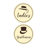 Signs ByLITA Circle Ladies and Gentlemen Sign Set