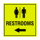 Signs ByLITA Square Restrooms left arrow Sign