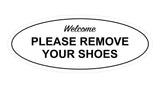 Signs ByLITA Oval Please Remove Your Shoes Sign