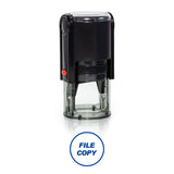 Round File Copy Self Inking Rubber Stamp Size 1-1/4"