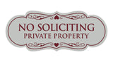Signs ByLITA Designer No Soliciting Private Property Sign