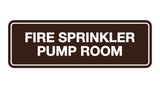 Signs ByLITA Standard Fire Sprinkler Pump Room Sign