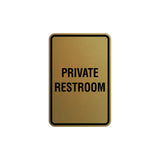 Portrait Round Private Restroom Sign with Adhesive Tape, Mounts On Any Surface, Weather Resistant