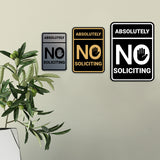Portrait Round Absolutely No Soliciting Wall or Door Sign