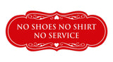 Signs ByLITA Designer No Shoes No Shirt No Service Sign