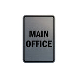 Portrait Round Main Office Sign with Adhesive Tape, Mounts On Any Surface, Weather Resistant