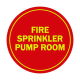 Signs ByLITA Circle Fire Sprinkler Pump Room Sign
