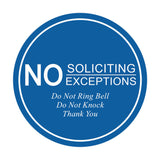 Signs ByLITA Circle No Soliciting No Exceptions Sign