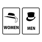 Portrait Round Men / Women Sign Set