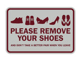 Signs ByLITA Classic Framed Please Remove Your Shoes Sign