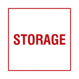 White / Red Signs ByLITA Square Storage Sign
