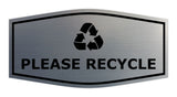 Fancy Please Recycle Wall or Door Sign