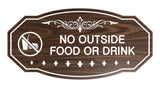 Victorian No Outside Food Or Drink Sign