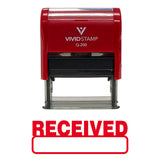 Red Received Self-Inking Office Rubber Stamp