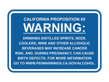 Signs ByLITA Classic Framed California Proposition 65 Sign Alcoholic Beverages