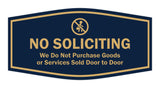 Fancy No Soliciting We Do Not Purchase Goods or Services Sold Door to Door Wall or Door Sign