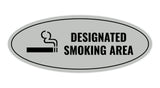 Signs ByLITA Oval Designated Smoking Area Sign