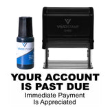 Black Your Account Is Past Due Self Inking Rubber Stamp Combo With Refill