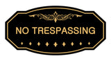 Victorian No Trespassing Sign