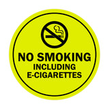Signs ByLITA Circle No Smoking Including E-Cigarettes Sign