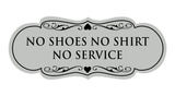 Signs ByLITA Designer No Shoes No Shirt No Service Sign