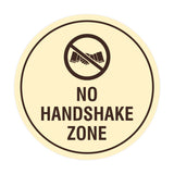 Circle No Handshake Zone Sign