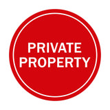 Signs ByLITA Circle Private Property Sign