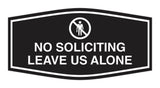 Fancy No Soliciting Leave Us Alone Wall or Door Sign