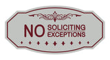 Victorian No Soliciting No Exceptions Sign