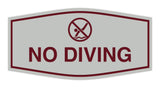 Signs ByLITA Fancy No Diving Sign with Adhesive Tape, Mounts On Any Surface