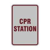 Portrait Round Cpr Station Sign