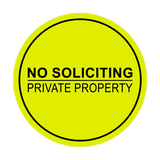 Signs ByLITA Circle No Soliciting Private Property Sign