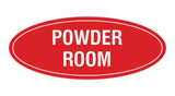 Oval Powder Room Sign