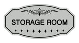 Lt Gray Victorian Storage Room Sign